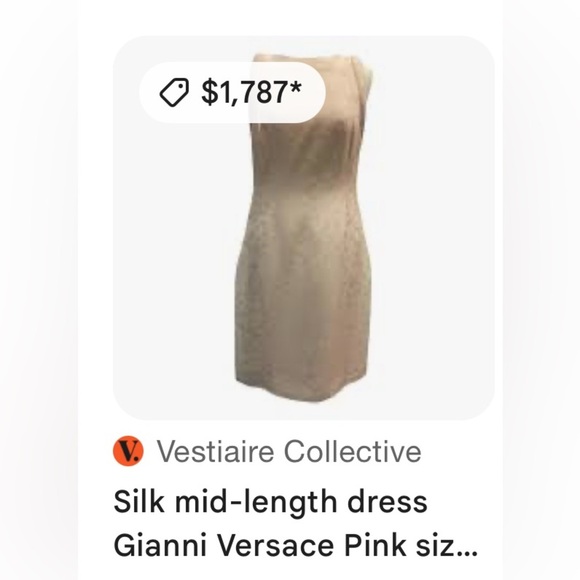 Gianni Versace Couture Vintage 1996 Silk Sheath Midi Dress - Picture 4 of 6
